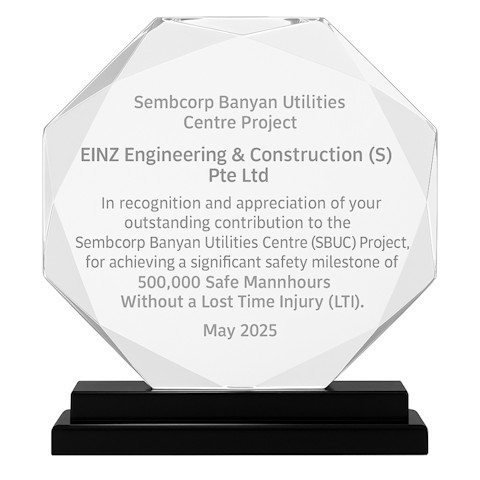 Safety Milestone Award from Sembcorp