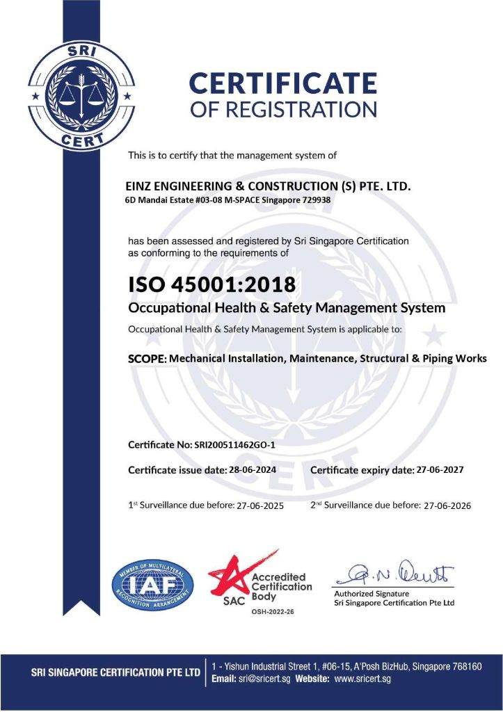 ISO 45001 Certificate